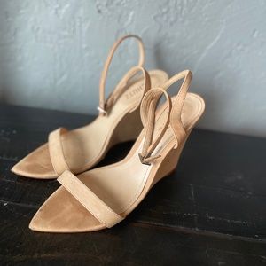 Schutz tan wedge sandals